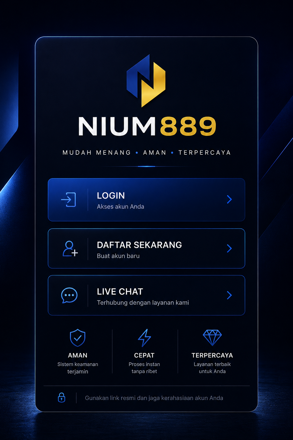 NIUM889 Mudah Menang Aman Terpercaya